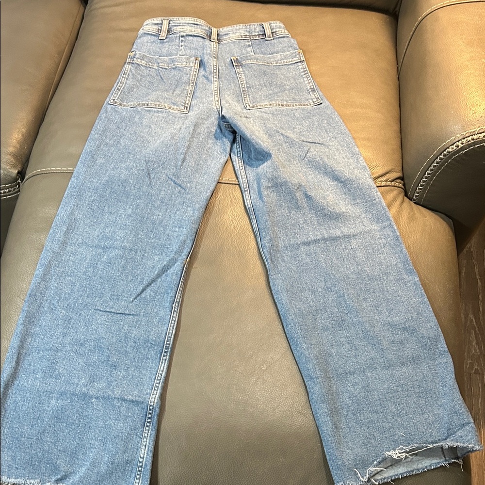 Zara Wide-Leg High Waist Blue Jeans, size 4, NWOT - Picture 5 of 5